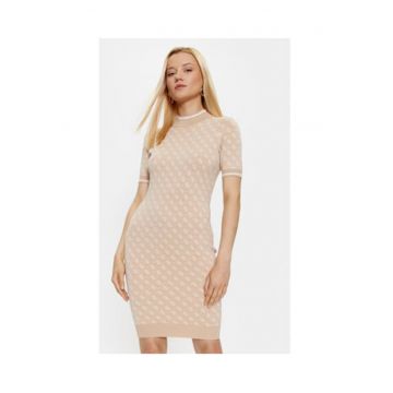 Rochie tricotata bodycon cu monograma