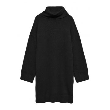 Rochie tricotata dama  fabricata din material de calitatedwqf - Negru