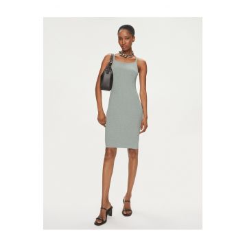 Rochie tricotata de dama  argintie