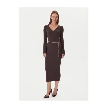 Rochie tricotata de dama  maro - tricot