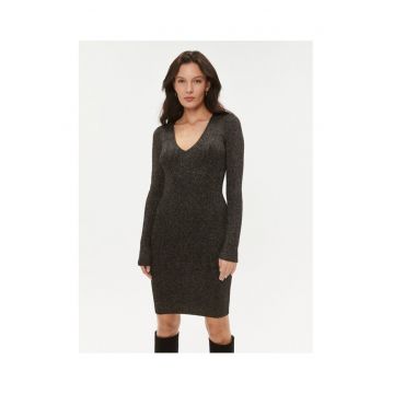 Rochie tricotata - de dama  negru - fabricata din material de calitate