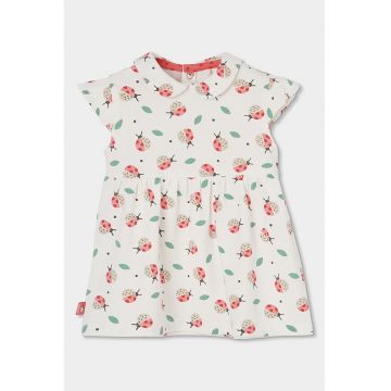 Set de rochie din amestec de bumbac si chiloti - Rosu/Alb/Verde