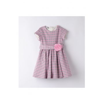 Rochie cu imprimeu carouri pentru fete -  4.A571