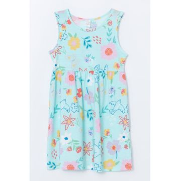 Rochie de bumbac cu croiala in A si model