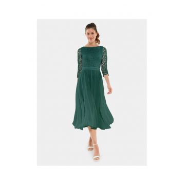 Rochie de cocktail -  verde - fabrica usoara -