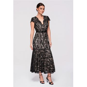 Rochie de seara eleganta maxi LA-OM-DLR296 - Negru