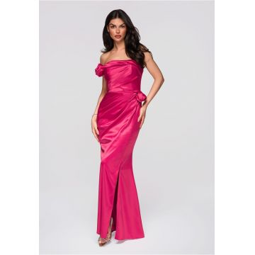 Rochie de seara maxi  LA-OM-DLR278 - Fucsia