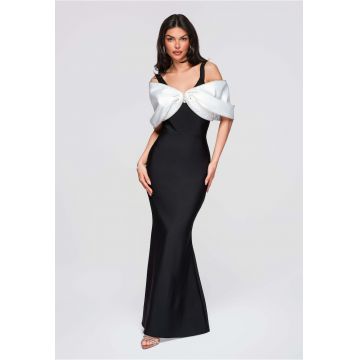 Rochie de seara maxi  LA-OM-DLR288 - Negru