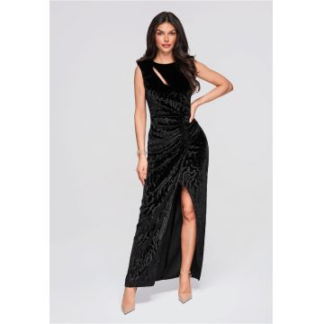 Rochie de seara maxi  LA-OM-DLR290 - Negru