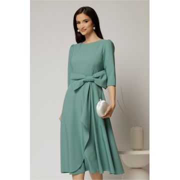 Rochie DY Fashion verde fistic cu funda ampla in talie