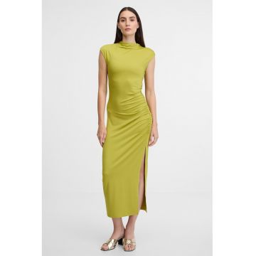 Rochie lunga cambrata - Verde fistic
