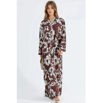 Rochie Maxi  Decolteu in V - Maro - Print digital