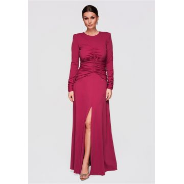 Rochie maxi eleganta de seara  LA-OM-DLR272 - Bordeaux