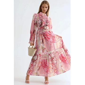 Rochie Maxi -  Floral - Multicolor - Poliester/Lycra