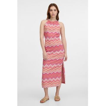 Rochie midi cu situri laterale - Multicolor
