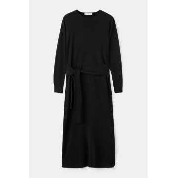Rochie midi tricotata - Negru