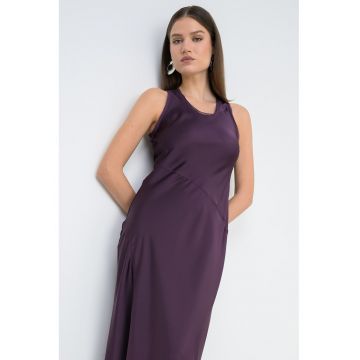 Rochie midi vaporoasa Sub - Violet pruna