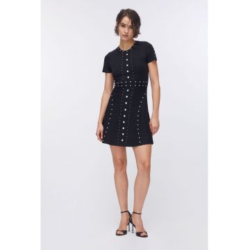 Rochie mini cu nituri - Negru
