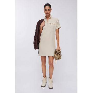 Rochie mini dreapta - Bej