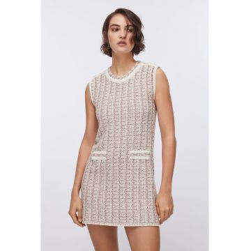 Rochie mini fara maneci - Alb