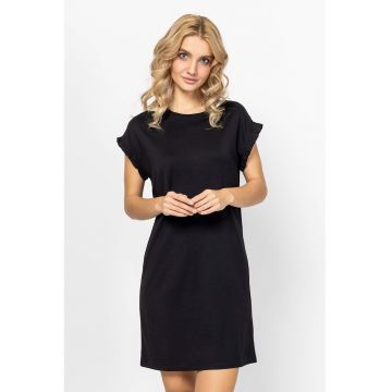 Rochie scurta cu croiala dreapta Vigna - Negru
