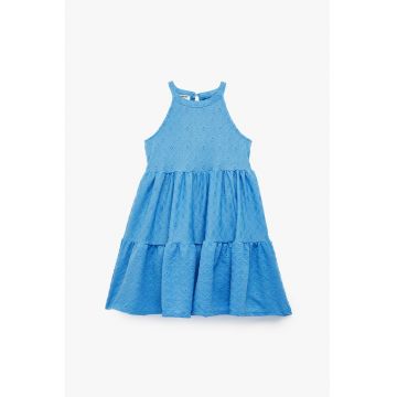 Rochie stratificata fara maneci - Albastru pastel