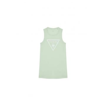 Rochie-tricou din bumbac - verde pal