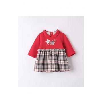 Rochita cu stea aplicata pentru bebe fetita -  4.7259 - Rosu