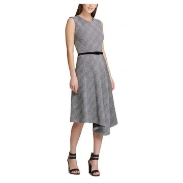 Rochie asimetrica cu carouri -