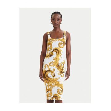 Rochie  bumbac - alb galben - Alb/Galben