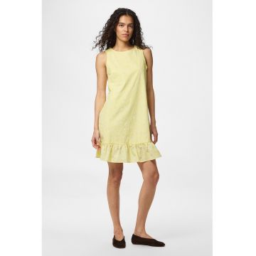 Rochie cu decupaj pe partea din spate - Galben pal