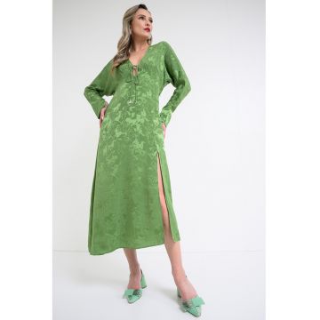 Rochie cu model Verveine - Verde aquamarin