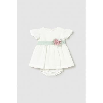 Rochie cu pliuri si chiloti - Alb murdar