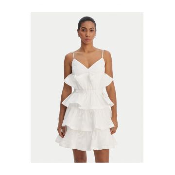 Rochie de cocktail Femei -  Alb - Nylon