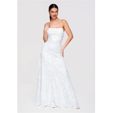 Rochie de seara maxi  LA-OM-DLR307 - Alb