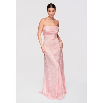 Rochie de seara maxi  LA-OM-DLR307 - Roz