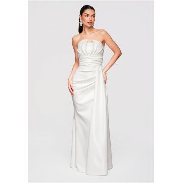 Rochie de seara maxi  LA-OM-DLR338 - Alb