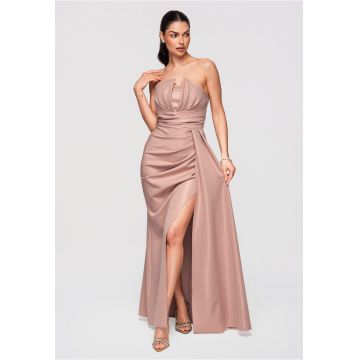 Rochie de seara maxi  LA-OM-DLR338 - Bej