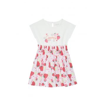 Rochie de zi Fete -  Alb - din bumbac 95 - Alb