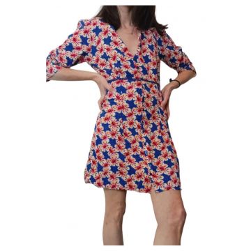 Rochie din viscoza cu model floral Jeanie -