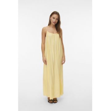 Rochie maxi cu bretele ajustabile - Galben