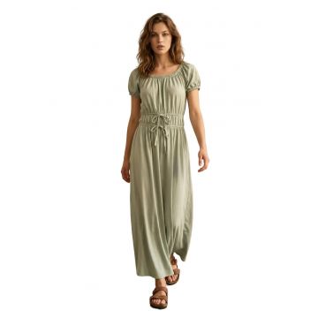 Rochie Maxi  verde menta - bumbac si in