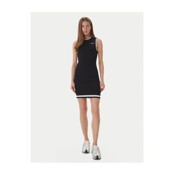 Rochie tricotata -  neagra - 63% viscoza