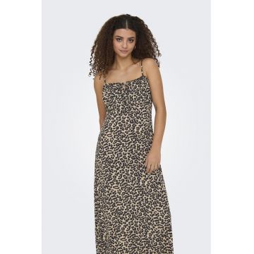 Rochie vaporoasa si evazata - Maro taupe/Maro pamantiu