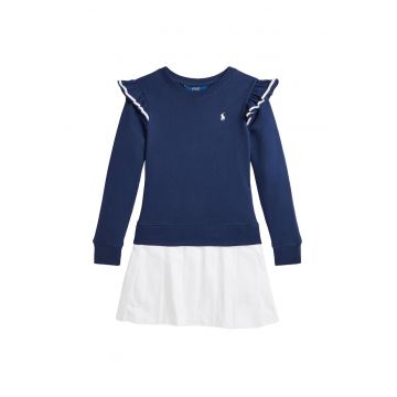 Rochie -  bleumarin - alb -