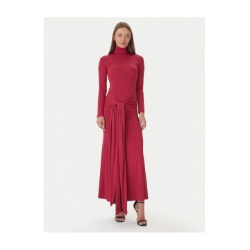 Rochie  burgundy - din material de calitate -