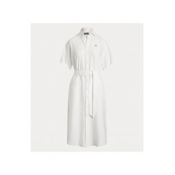 Rochie camasa -  alb - 100% in -