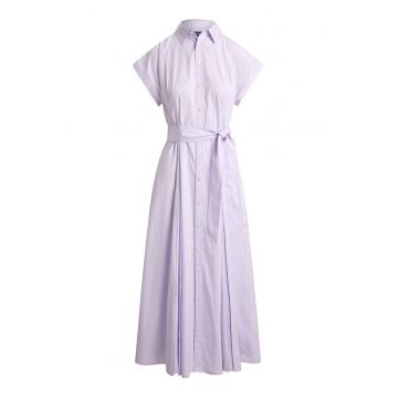 Rochie camasa -  bumbac - dungi - violet