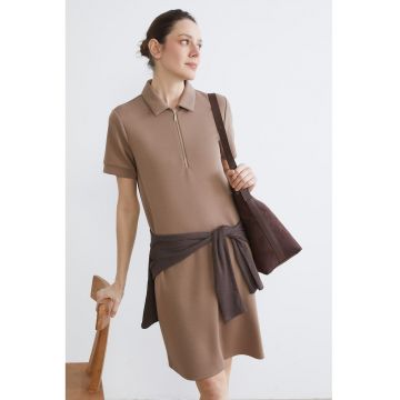 Rochie-camasa dreapta - Maro deschis