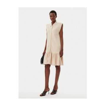 Rochie camasa viscoza bej - Bej